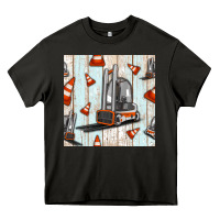 Asphalt forklift seamless pattern Heavy Core Tee - BundleAndBundleShop