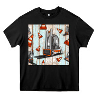 Black forklift seamless pattern Heavy Core Tee - BundleAndBundleShop