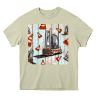 Mossy forklift seamless pattern Heavy Core Tee - BundleAndBundleShop