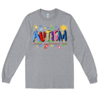 Heather Grey autism accept understand love Long Sleeve Tee - Artiststas
