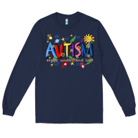 Navy autism accept understand love Long Sleeve Tee - Artiststas