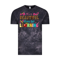 Cloud Black its a beautiful day for learning Vintage Tee - NancyCooperArtShop
