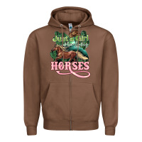 Chestnut Just a girl who loves Horses Zipper Hoodie - HowdyJamesFarm