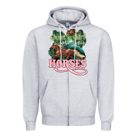 Heather Grey Just a girl who loves Horses Zipper Hoodie - HowdyJamesFarm