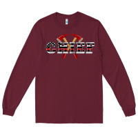 Burgundy firefighter chief Long Sleeve Tee - Artiststas