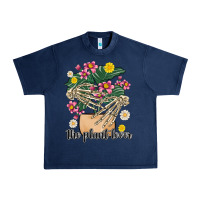 Navy the plant lover Urban Heavy Tee - MaliasSmallBusiness