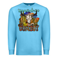 Ocean Blue simmer down cowboy Premium Sweatshirt - OliviaCreatesArt