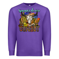 Purple simmer down cowboy Premium Sweatshirt - OliviaCreatesArt