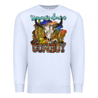 White simmer down cowboy Premium Sweatshirt - OliviaCreatesArt