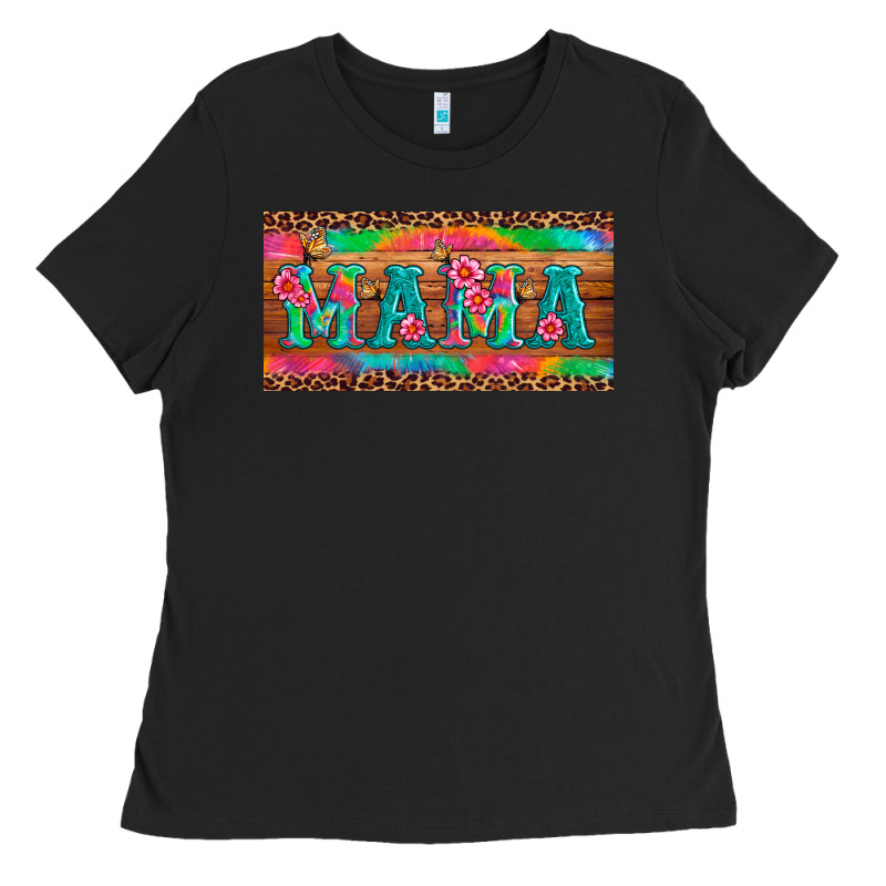 Mama Tie Dye License Plate Template Ladies Tee by Artiststas | Teevron