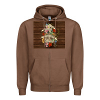 Chestnut kinda emotional with skeleton Zipper Hoodie - TumblerDesignByShophia