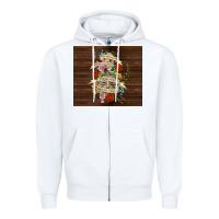White kinda emotional with skeleton Zipper Hoodie - TumblerDesignByShophia