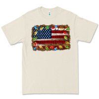 Bone christmas american flag background Premium Tee - Jasminsmagicworld