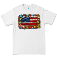 White christmas american flag background Premium Tee - Jasminsmagicworld