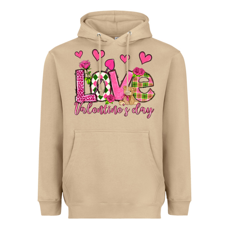 Love Valentine's Day Olivia Heavyweight Hoodie by OliviaCreatesArt | Teevron