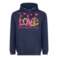 Navy love valentine's day olivia Heavyweight Hoodie - OliviaCreatesArt