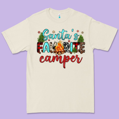 Santa S Favorite Camper Premium Tee Designed By Jahusdesignshop