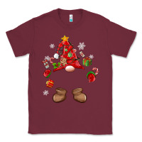 Burgundy custom christmas gnome Classic Tee - MaliasSmallBusiness