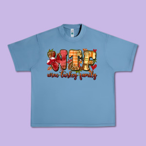 Funny Thanksgiving Wine Turkey Family Urban Heavy Tee Designed By Maliassmallbusiness