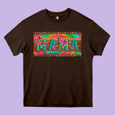 Mama Tie Dye License Plate Template Heavy Core Tee Designed By Artiststas