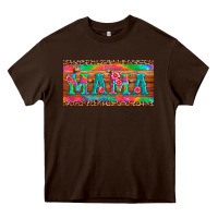 Chocolate Brown mama tie dye license plate template Heavy Core Tee - Artiststas
