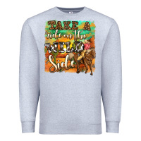 Heather Grey take a ride on the wild side Premium Sweatshirt - OliviaCreatesArt
