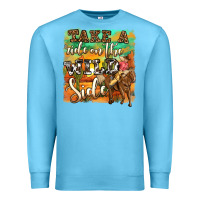 Ocean Blue take a ride on the wild side Premium Sweatshirt - OliviaCreatesArt