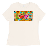 Bone love and sunflower with pen and apple license plate template Ladies Tee - Artiststas