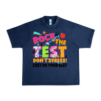 Navy rock the test don't stress! just do your best Urban Heavy Tee - JahusDesignShop