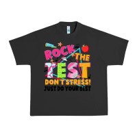 Pigment Black rock the test don't stress! just do your best Urban Heavy Tee - JahusDesignShop