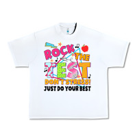 White rock the test don't stress! just do your best Urban Heavy Tee - JahusDesignShop