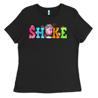 Black shake with milkshake Ladies Tee - AdoDesignShop