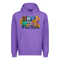 Purple Mama mode all day everyday  Mother's Day Premium Hoodie - CowGirlArtShop