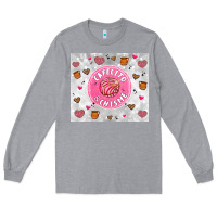 Heather Grey cafecito y chisme Long Sleeve Tee - Artiststas
