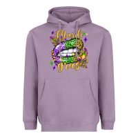 Lavender mardi gras with  lip olivia Heavyweight Hoodie - OliviaCreatesArt