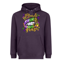 Plum mardi gras with  lip olivia Heavyweight Hoodie - OliviaCreatesArt