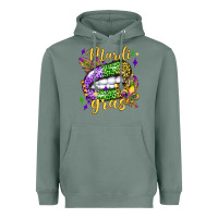 Mardi Gras With  Lip Olivia Heavyweight Hoodie | Teevron