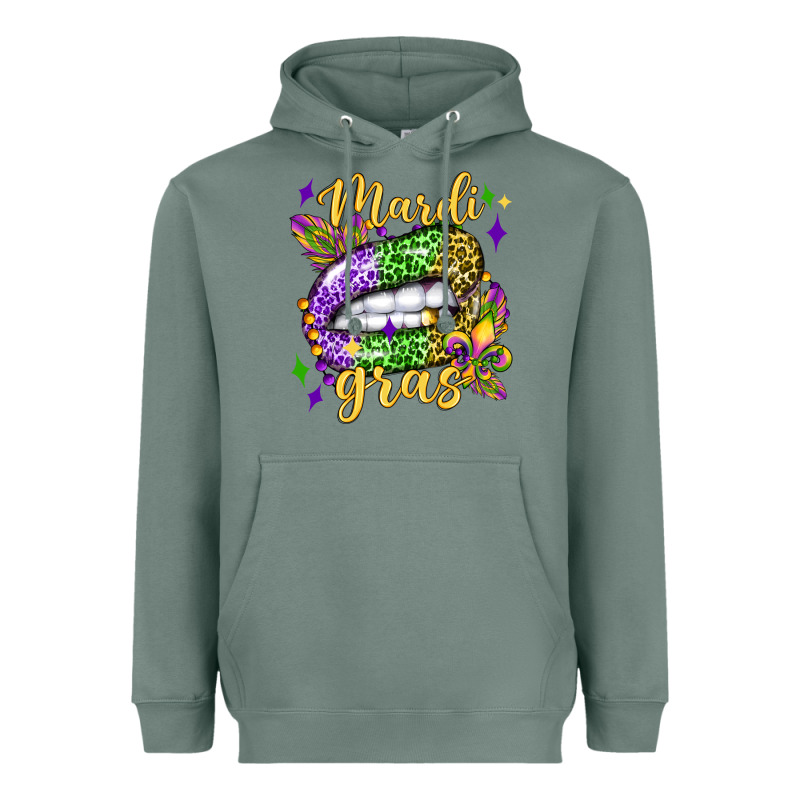 Mardi Gras With  Lip Olivia Heavyweight Hoodie by OliviaCreatesArt | Teevron