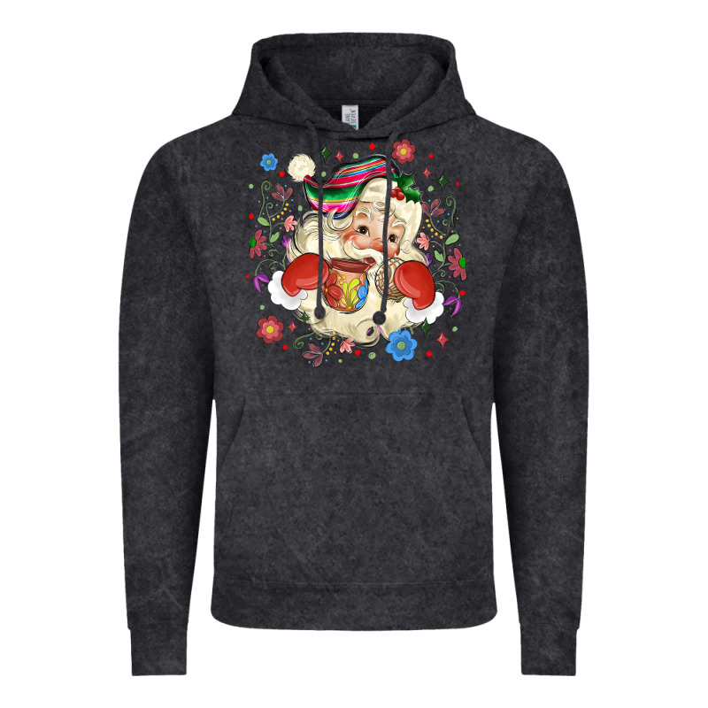 Mexican Christmas Santa Vintage Hoodie by MaliasSmallBusiness | Teevron