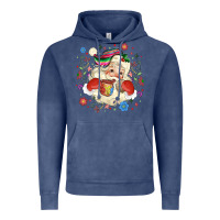Vintage Denim mexican christmas santa Vintage Hoodie - MaliasSmallBusiness
