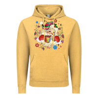 Vintage Mustard mexican christmas santa Vintage Hoodie - MaliasSmallBusiness