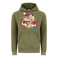 Vintage Olive mexican christmas santa Vintage Hoodie - MaliasSmallBusiness