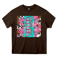 Chocolate Brown breast cancer awareness strong Heavy Core Tee - AdoDesignShop