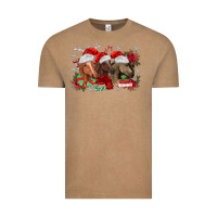 Vintage Coffee christmas horses Vintage Tee - MaliasSmallBusiness