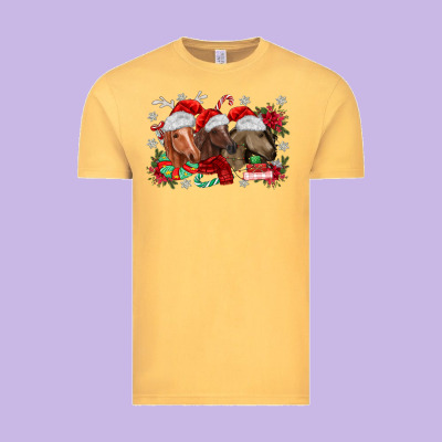 Christmas Horses Vintage Tee Designed By Maliassmallbusiness