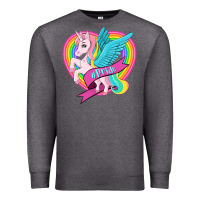 Charcoal Heather pride lgbtq unicorn Premium Sweatshirt - OliviaCreatesArt