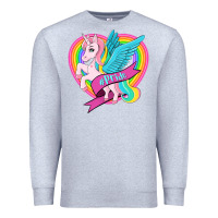 Heather Grey pride lgbtq unicorn Premium Sweatshirt - OliviaCreatesArt