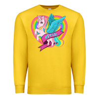 Lemon pride lgbtq unicorn Premium Sweatshirt - OliviaCreatesArt