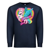 Navy pride lgbtq unicorn Premium Sweatshirt - OliviaCreatesArt