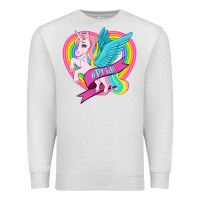Oatmeal Heather pride lgbtq unicorn Premium Sweatshirt - OliviaCreatesArt